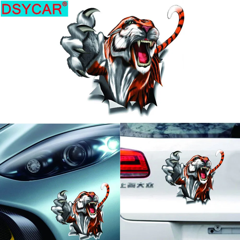 DSYCAR 2 шт./лот наклейки на автомобиль дикие тигровые когти охотничьи тело