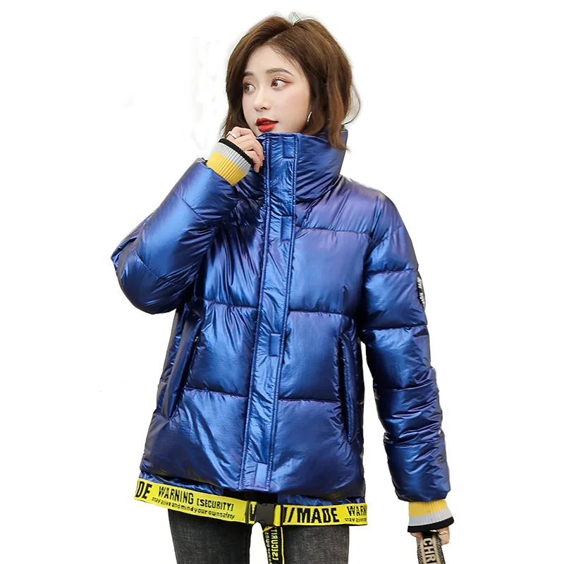 

Winter Jacket Women Thick Warm Bright women s short style 2020 winter New Korean fashion coat fashion 8620