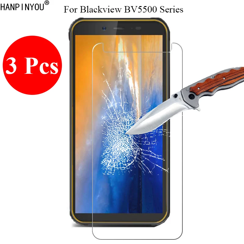 Новое закаленное стекло 3 шт./лот 9H 2.5D Защита экрана для Blackview BV5500 / Pro Plus 5 дюйма