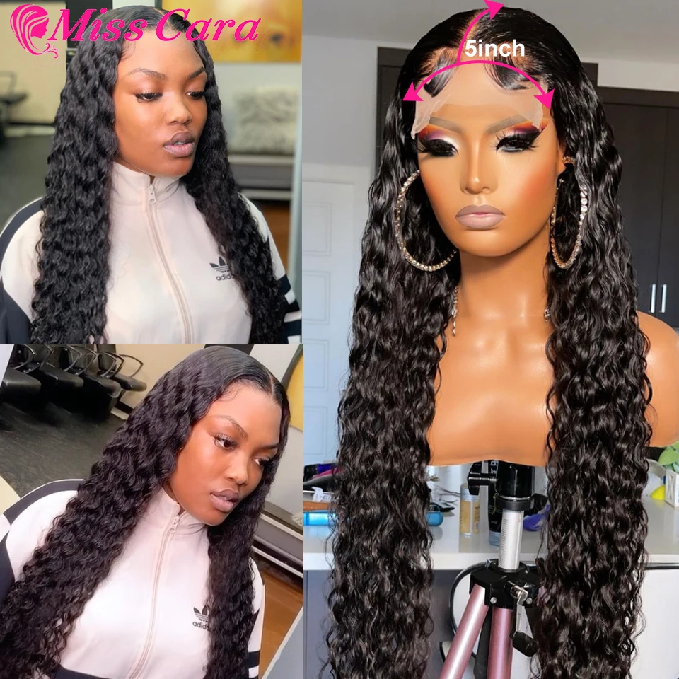

5x5 HD Lace Closure Wig Deep Wave 5x5 Lace Closure Wigs Pre Plucked Bleached Knots T Part Wig 4x4 Lace Wig Deep Wave Frontal Wig