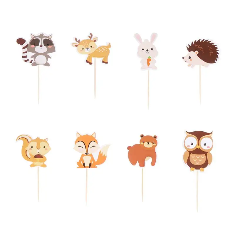 24 шт. декоративные топперы для торта в виде животных|Товары украшения тортов| |