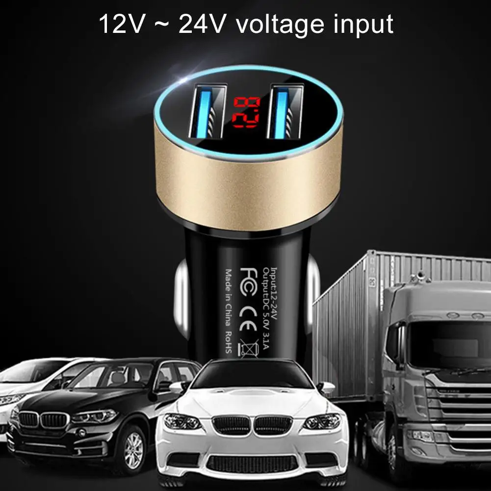 Автомобильное зарядное устройство Quick Charge 3 0 с 2 USB портами и поддержкой быстрой