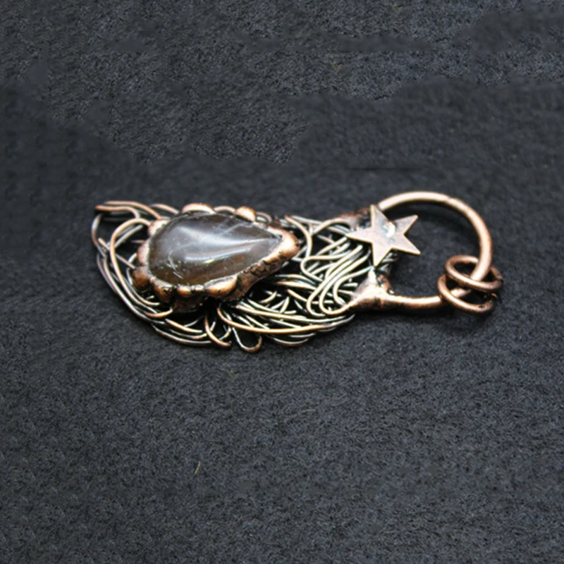 Винтажное ожерелье в стиле бохо с натуральными блестящими камнями для женщин и