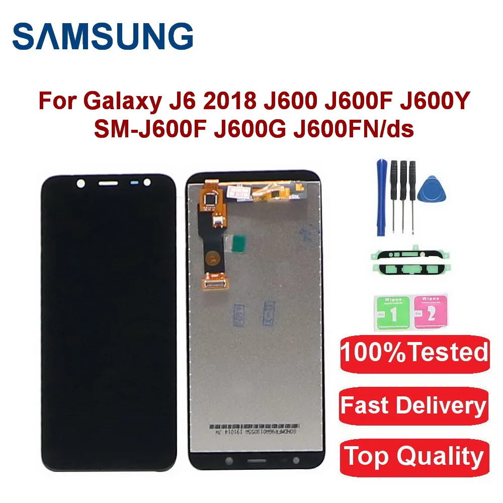 ЖК дисплей для Samsung Galaxy J6 2018 J600 J600F J600Y J600G J600FN/D сенсорный экран с цифровым