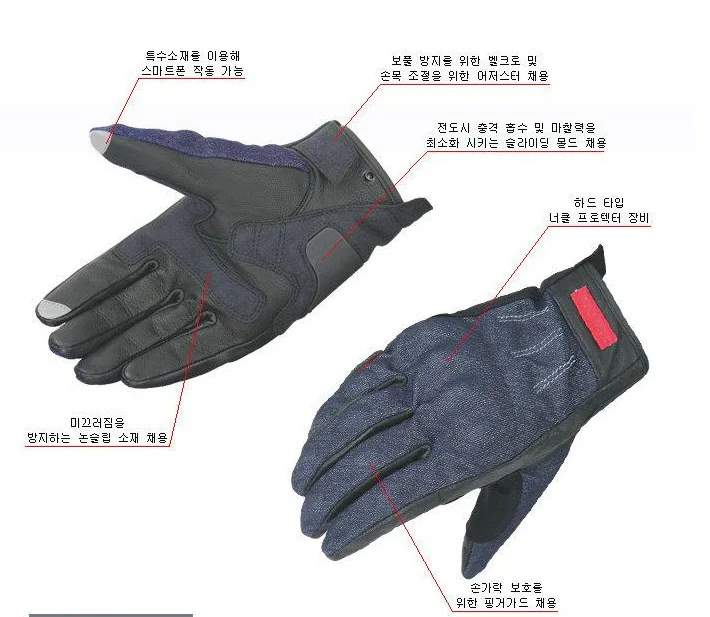 

GK-118 motorcycle anti-drop gloves denim racing cycling gloves motorcycle rider non-slip gloves