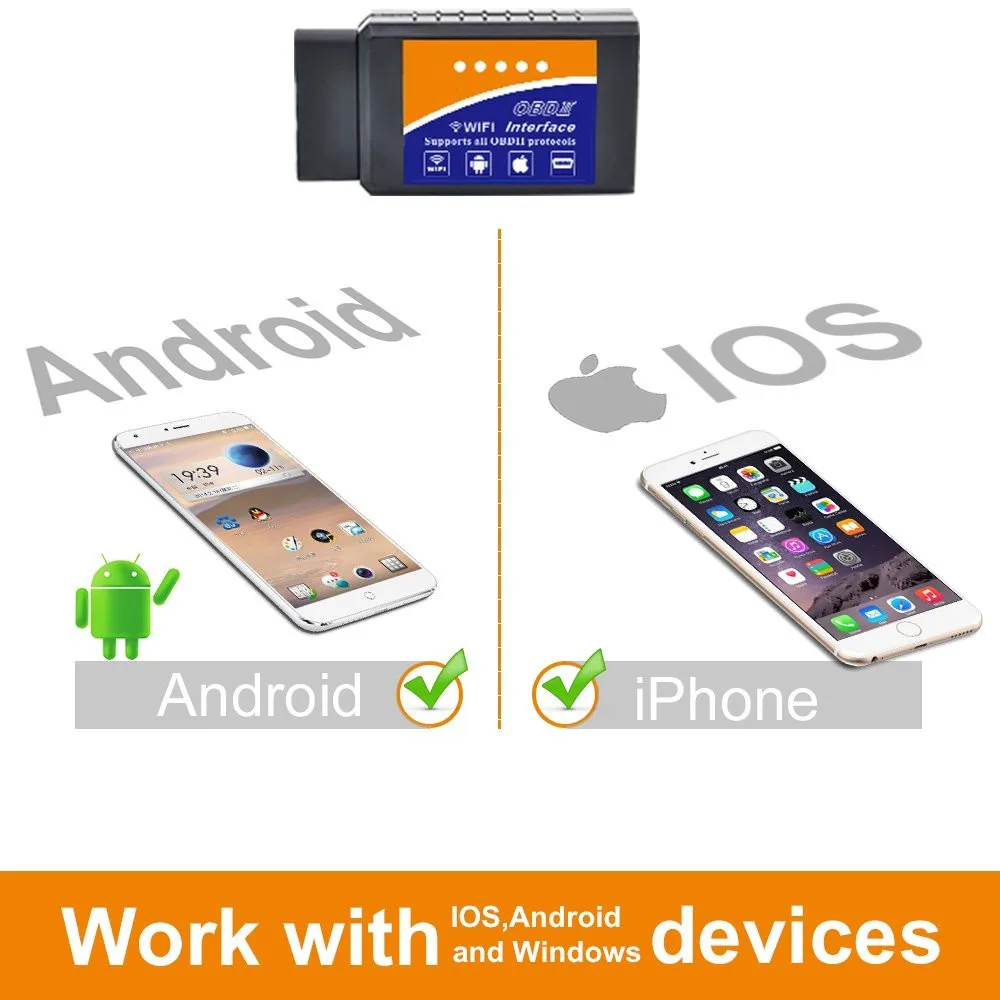 EML327 беспроводной инструмент для сканирования OBD автомобильный Wi Fi OBD2 считыватель