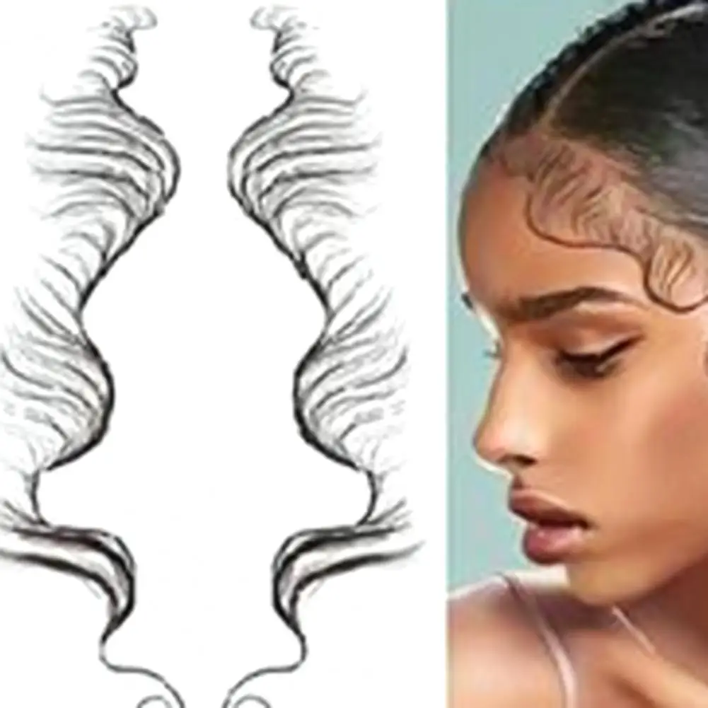 5 стилей наклейка для татуировки с краями волос стили детских Временной