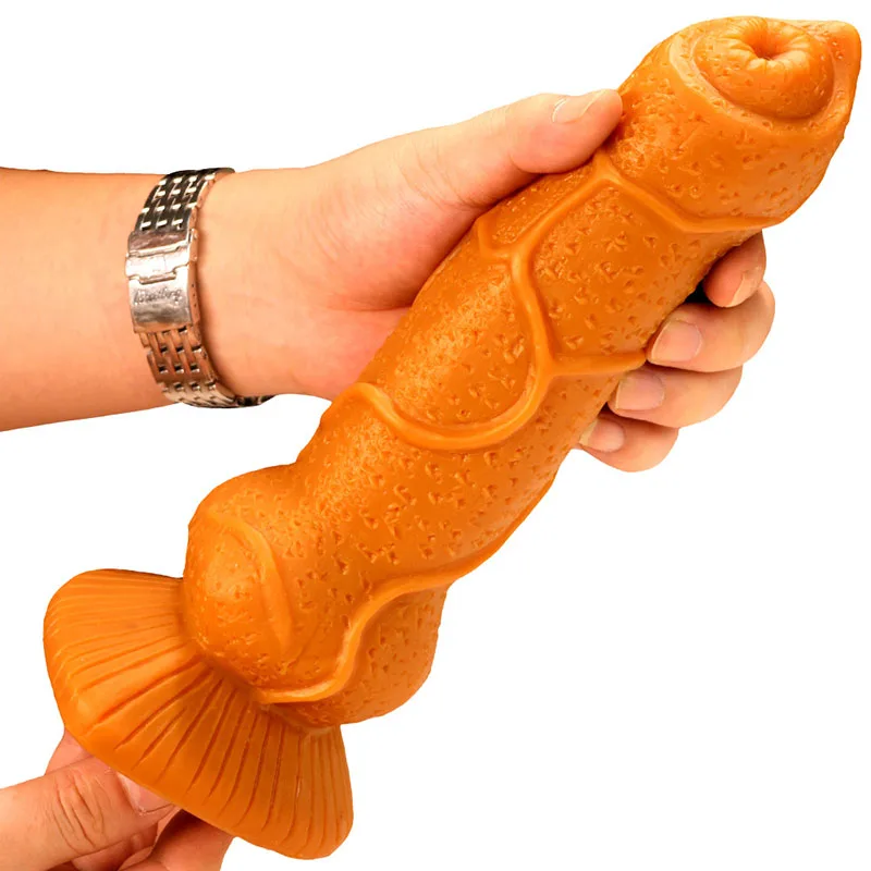 Новинка огромный большой фаллоимитатор Золотой мягкий силиконовый реалистичный