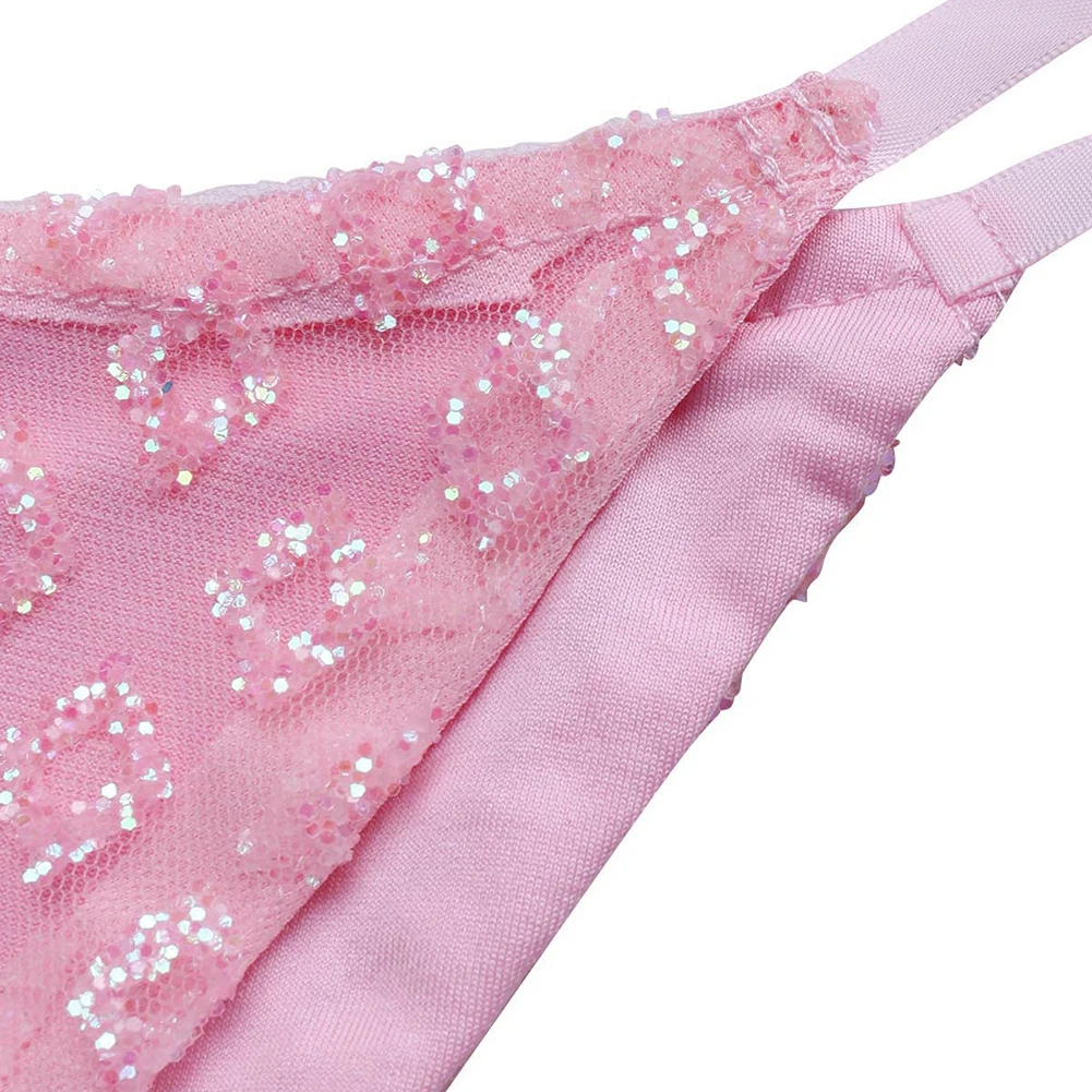 Женские трусики сексуальные блестящие блестки нижнее белье трусы бикини для