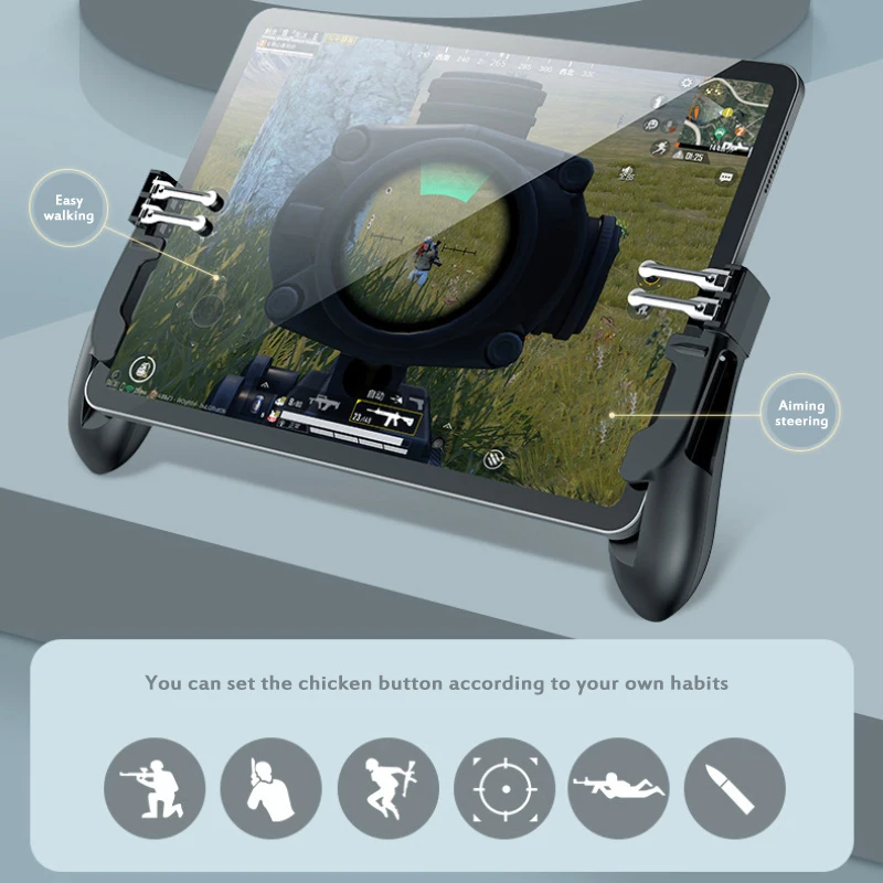 Новый H11 PUBG контроллер геймпада шестипальцевый игровой джойстик ручка для Ipad tablet