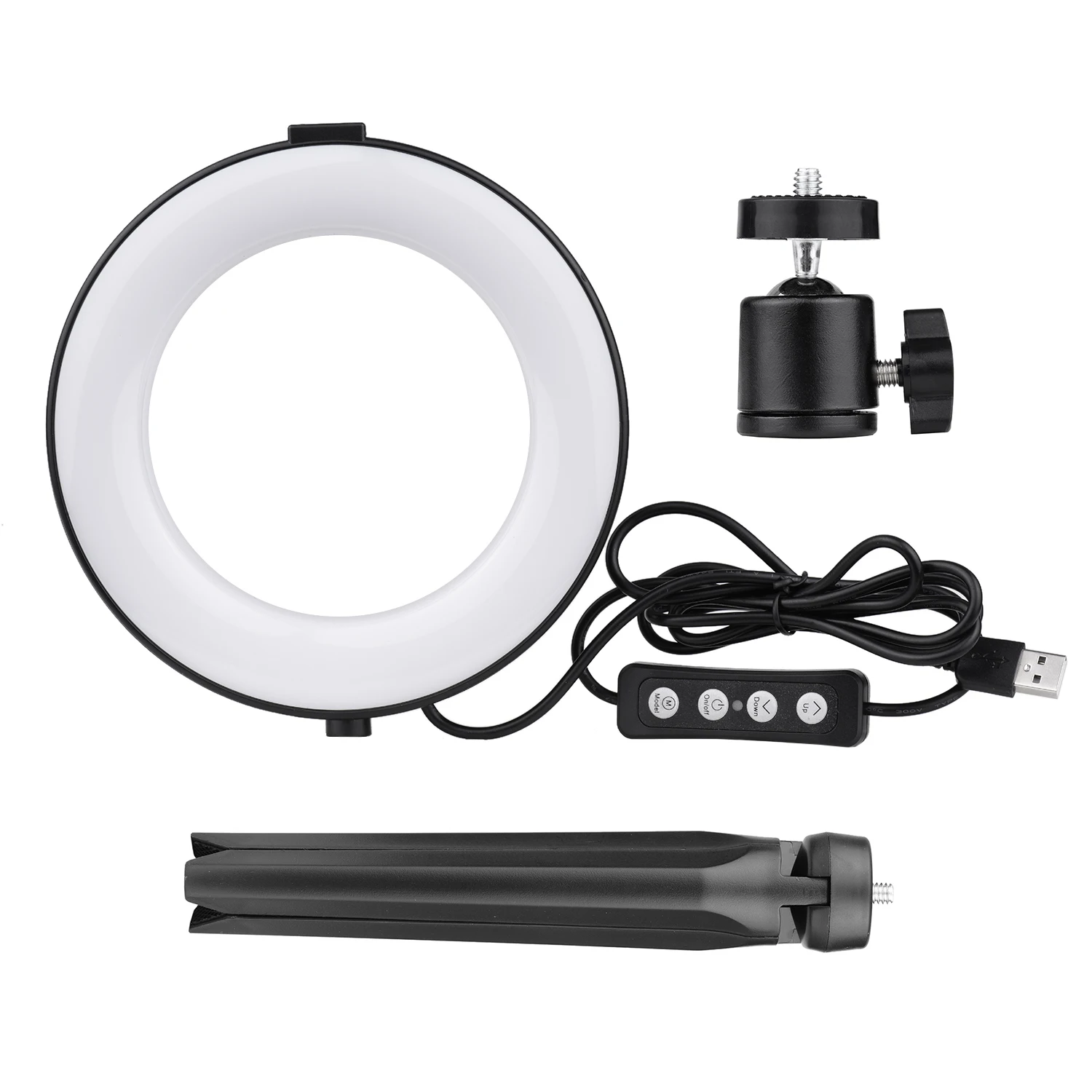 6 дюймов USB кольцевой светильник селфи Красота светодиодный 3 ing режима затемнения