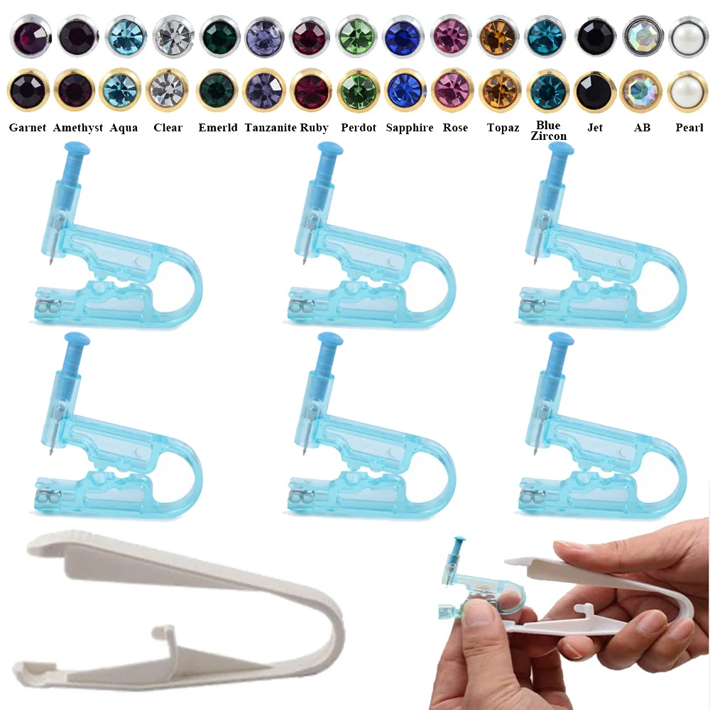 

Одноразовый стерильный ушной прибор для пирсинга, ушной хрящ, Козелок, спиральный пистолет для пирсинга, пирсинг без боли в носу, инструмент...