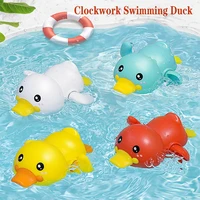 summer new bathroom bath shower baby clockwork swimming children play water cute little yellow duck bathing bathtub toys for kid