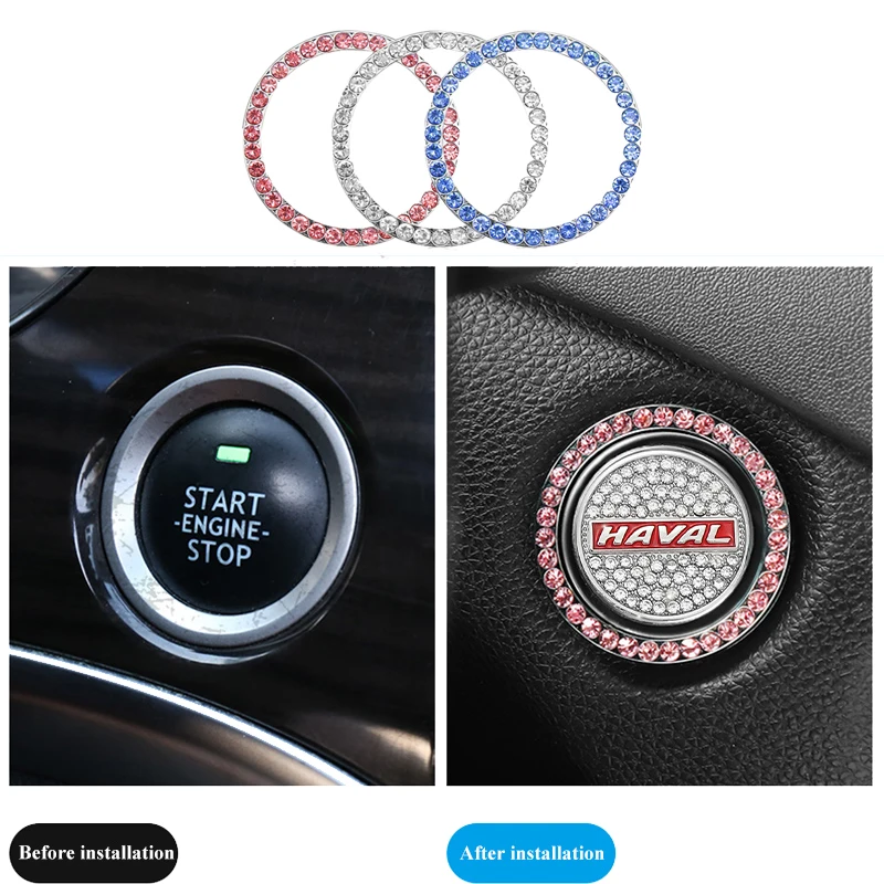 1 шт. защитные наклейки для кнопки запуска двигателя Great Wall Haval F7 H6 H2 H3 H5 H7 H8 H9 M4 F7X F7H