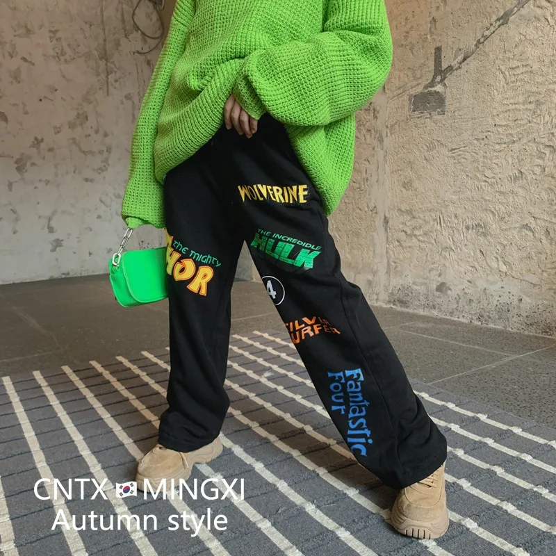 Детская одежда осень 2020 новые детские трикотажные штаны повседневные брюки для