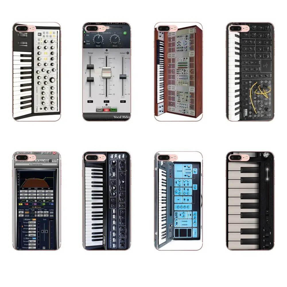 Классический синтезатор Moog для Apple iPhone X XS Max XR 4 4S 5 5C 5S SE 6 6S 7 8 Plus мягкий модный Чехол