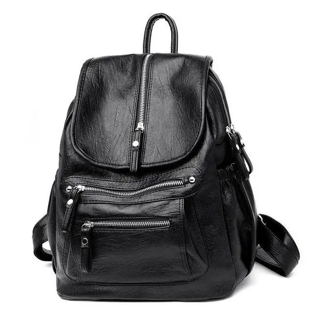 

Korean Fashion Backpack 2021 New Women College Bags Casual Large Capacity Solid Color Travel Bag High Quality Backbags