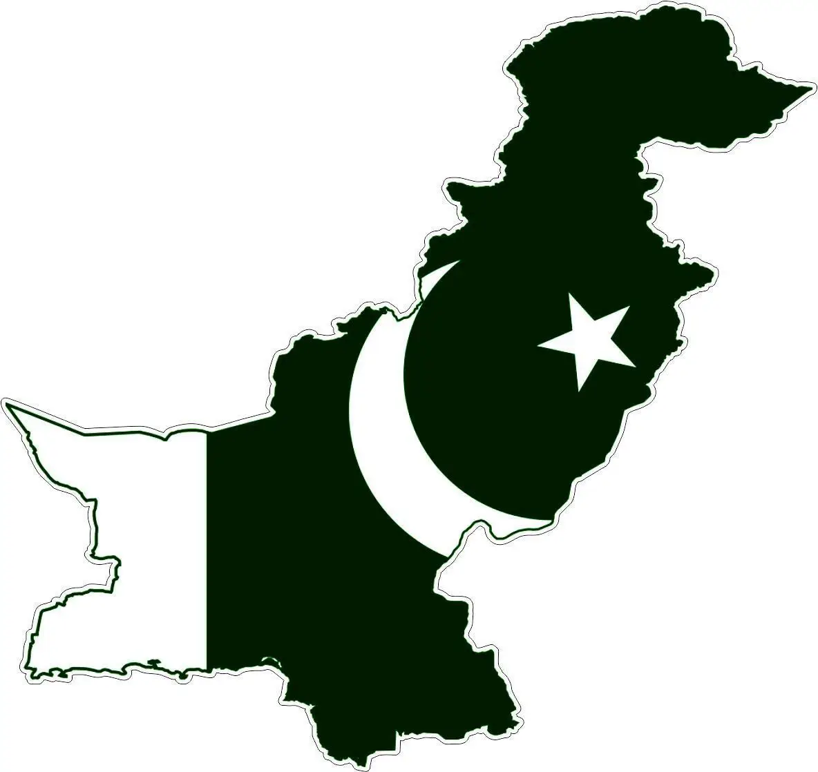 

Sticker Car Moto Map Flag Vinyl Outside Wall Decal Macbbook Pakistan Die Cutting Waterproof PVC