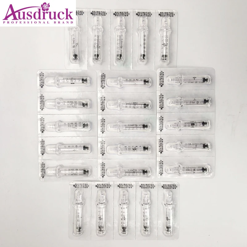 

10pcs 0.3-0.5ML Beauty Atomization Infiltration Injection Equipment Continuous Firing Tool Ampoule syringe for Hyaluronic Pen