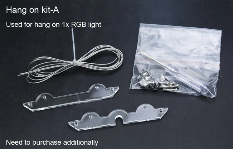 Chihiros RGB аквариум светодиодный светильник ing светильник с белым синим красным регулируемым цветом крышки приспособление для рыб и растений - Цвет: Hang on A kit