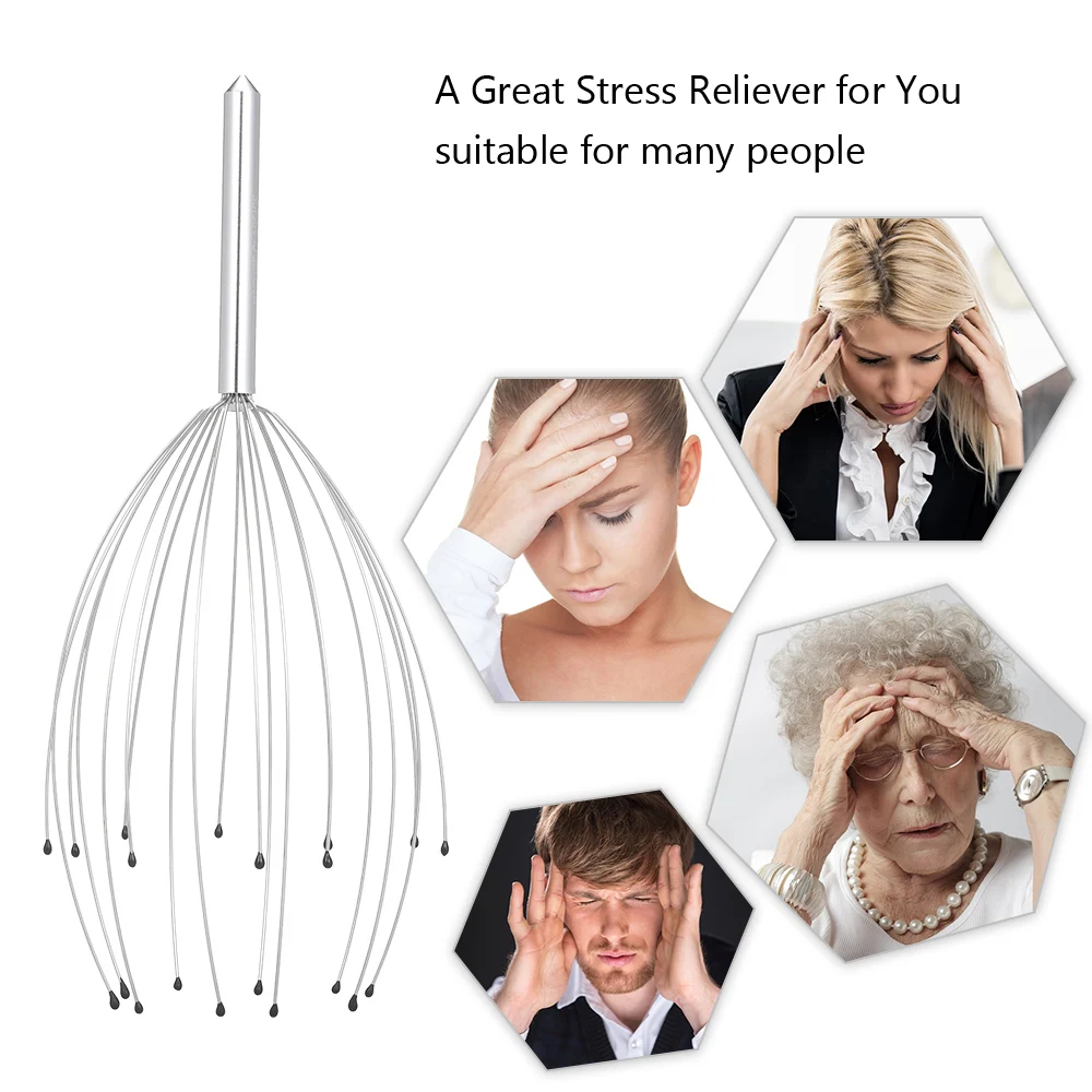 Массажер для головы массажный инструмент телескопическая чесалка спины