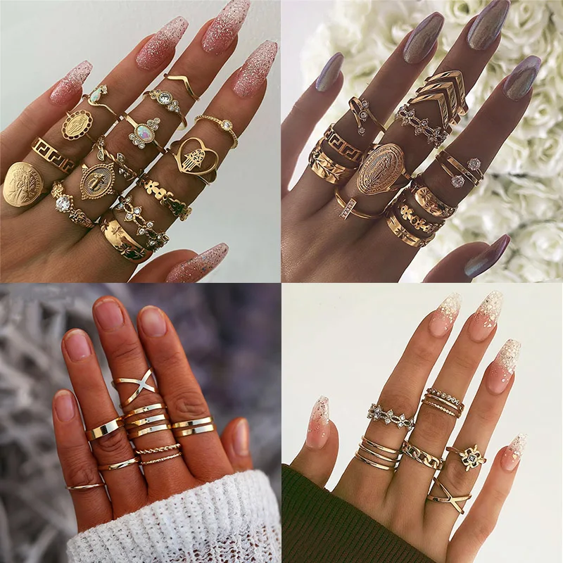 Женский винтажный комплект колец IF YOU набор свадебных обручальных в богемном