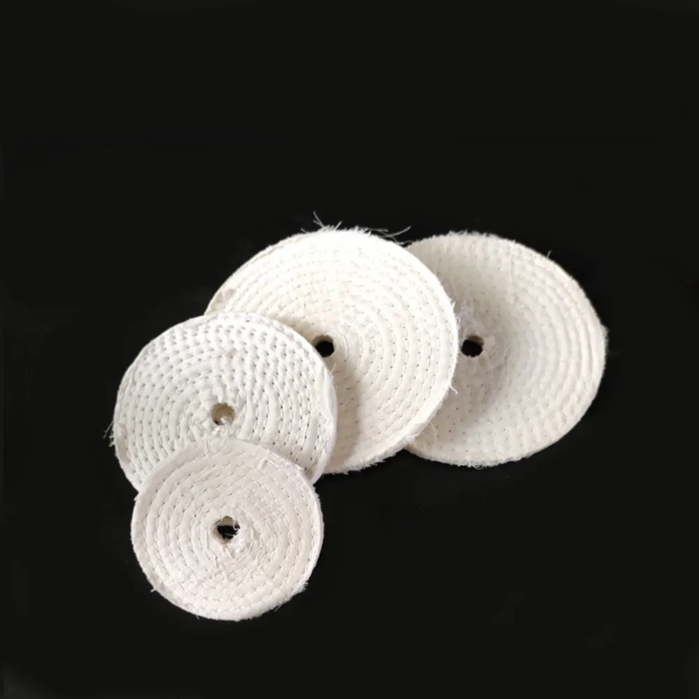 

4/5/6Inch 16MM White Cloth Wheels Buffing Polishing Wheel for Wood Metal Jewelry Mirror Polish Grinder Pad Abrasive Tool