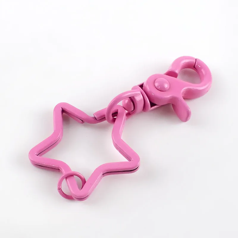 16pink 5/10 шт. Meetee 43 мм конфеты брелок Кольца для пряжки звезда брелок для ключей Разделение собака пряжки карабин Лобстер "сделай сам" брелок-подвеска - Цвет: 16pink