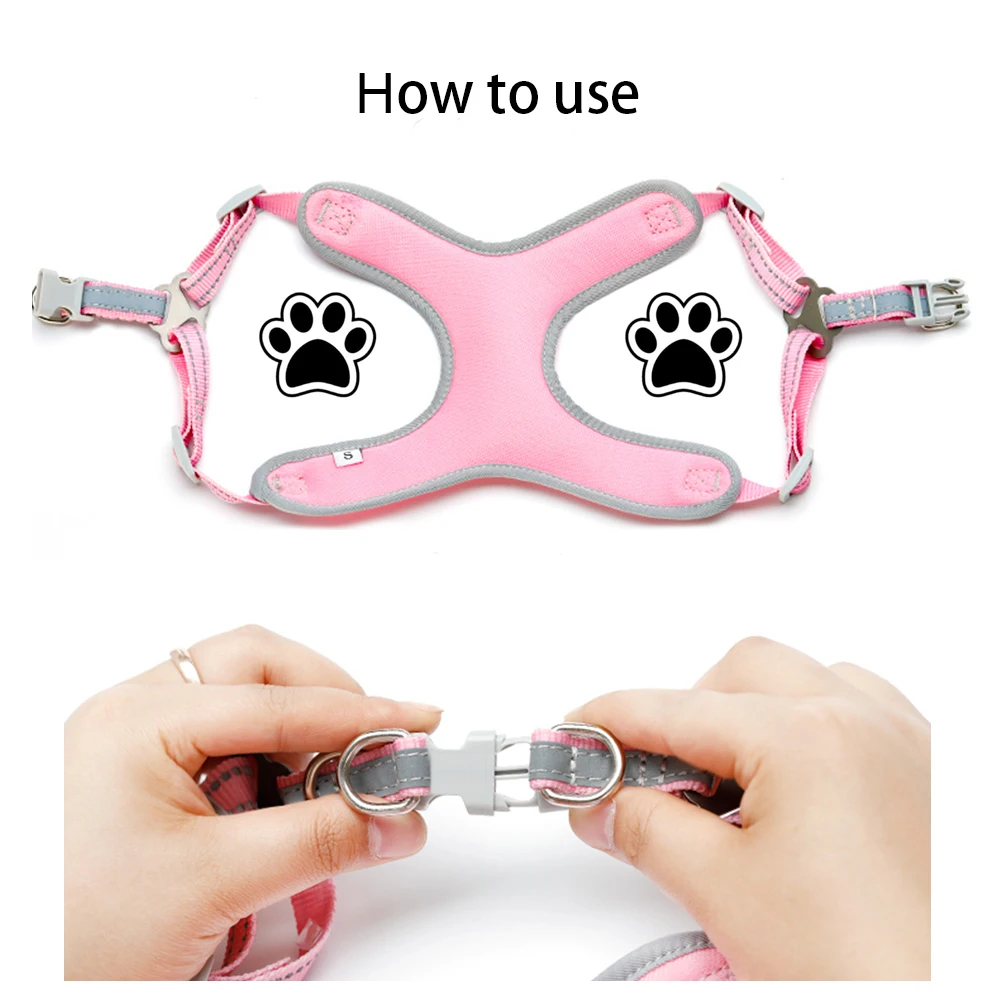 Воздухопроницаемая летняя шлейка для собак с поводком шлейки маленьких и