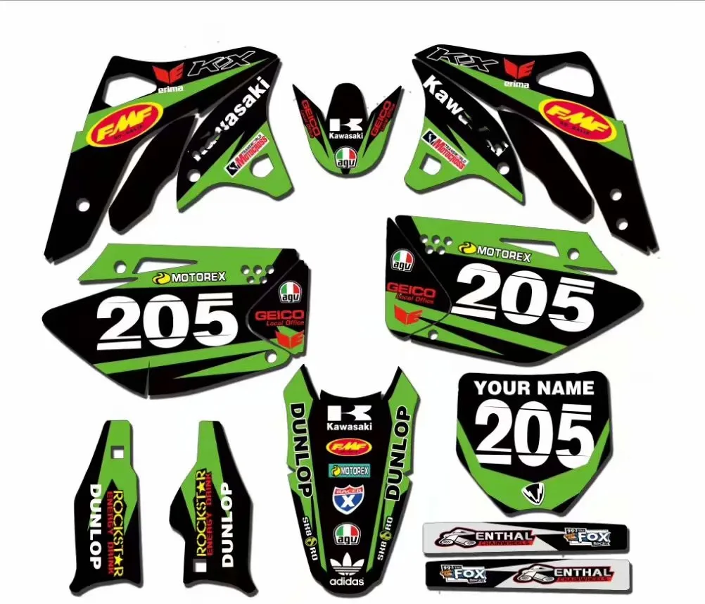 GRAPHICS &amp BACKGROUNDS DECALS STICKERS Kits for Kawasaki KX250F KXF250 KXF 250 KX 250F 2006 2007 2008 | Автомобили и мотоциклы