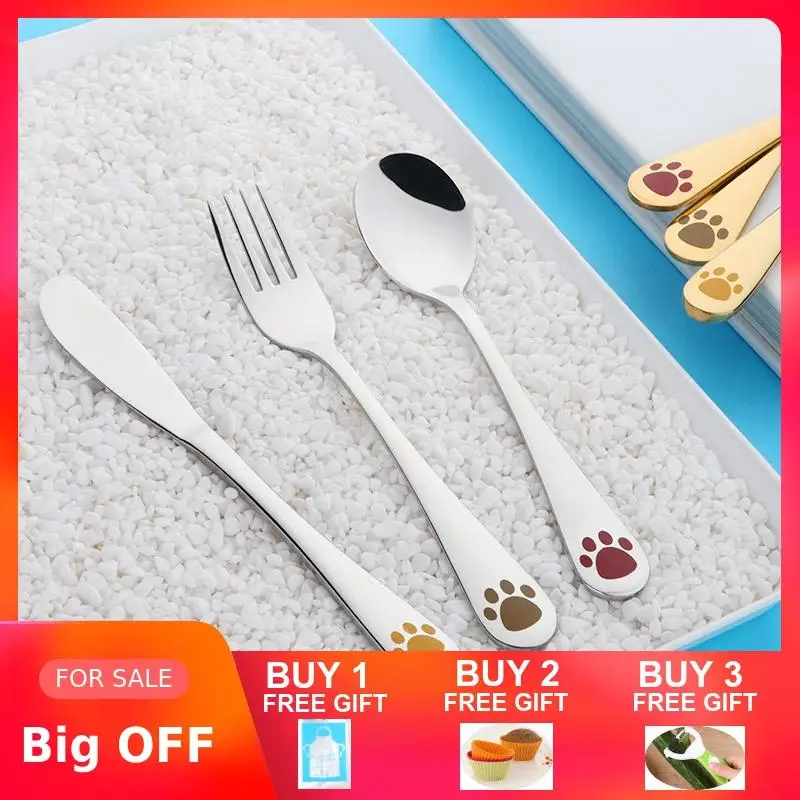 1 шт. детская посуда ложка вилка набор ножей из нержавеющей стали для малышей