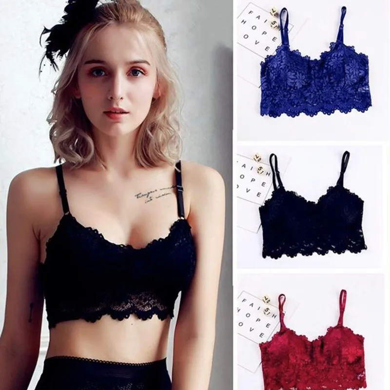 

Women Lace Crop Top Push Up Bra Underwear Lingerie