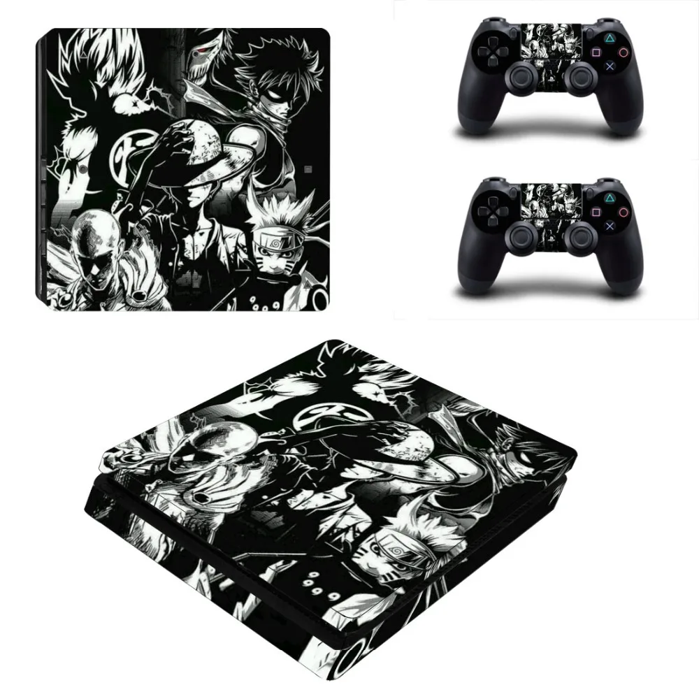 Виниловая наклейка Аниме Наруто Boruto PS4 Slim Skin для консоли Sony Playstation 4 и 2 контроллера