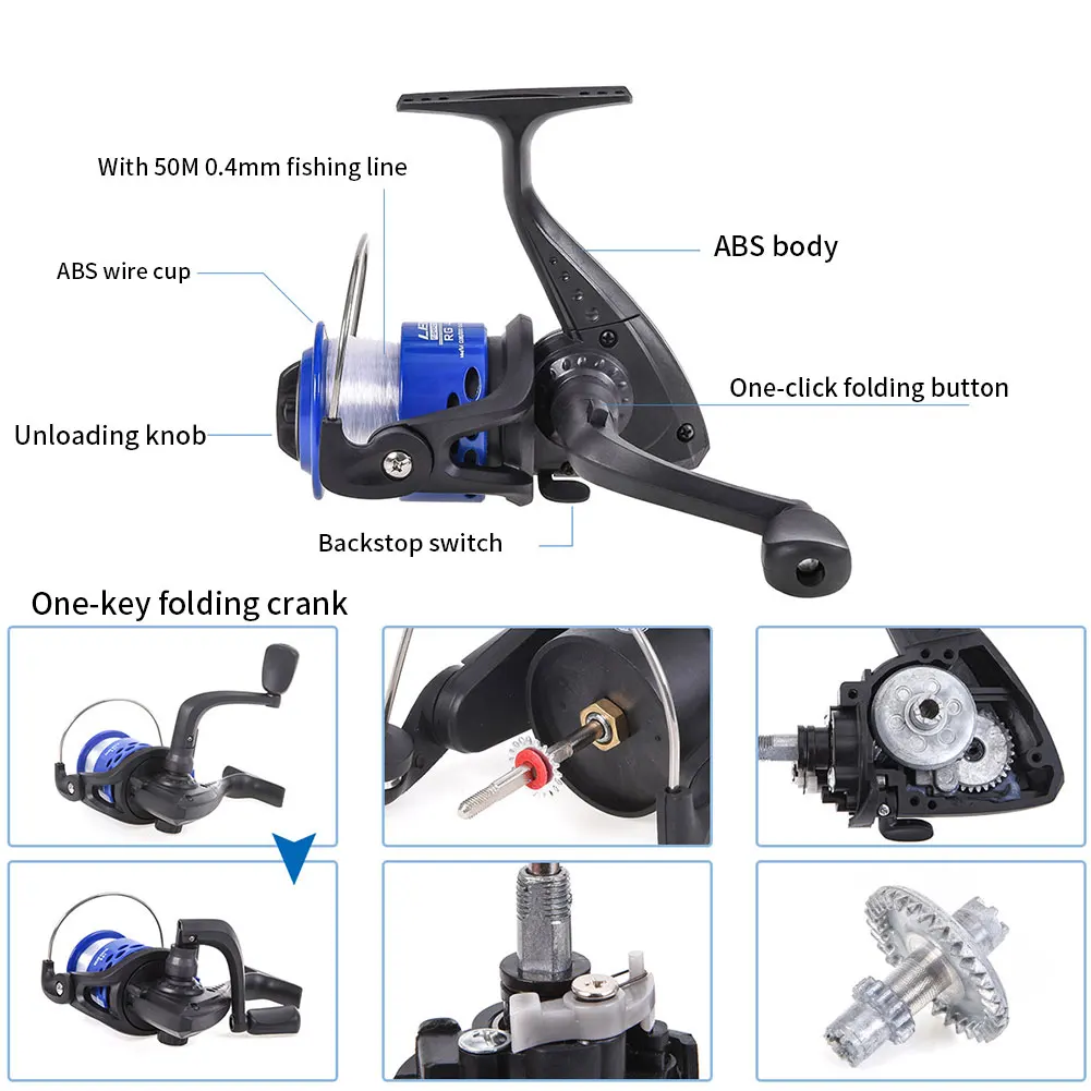 

Ultra-Light Hard Carbon Fiber Manual Fishing Rod Telescopic Fishing Rod Rotating Fishing Reel Set Of Outdoor Fishing Gear