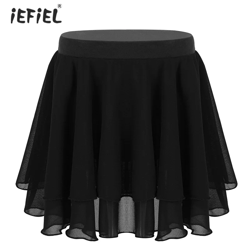 Классическая шифоновая плиссированная мини-юбка для маленьких девочек балетная
