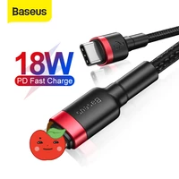 baseus 18w pd cable usb c to for lightning cable for iphone 11 pro xs max 8 plus quick charging cable type c charger data cable
