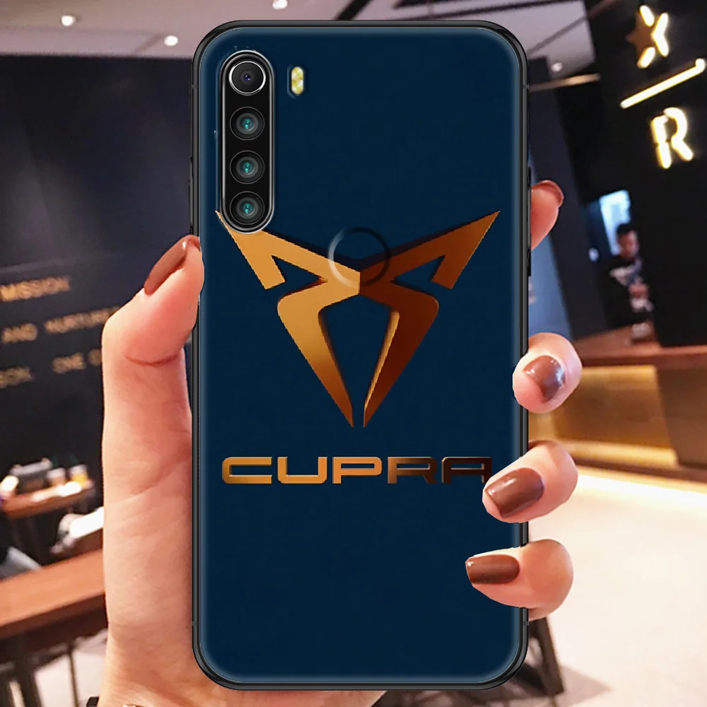 

seat car logo Phone case For Xiaomi Redmi Note 7 7A 8 8T 9 9A 9S K30 Pro Ultra black 3D Etui silicone cell cover pretty funda