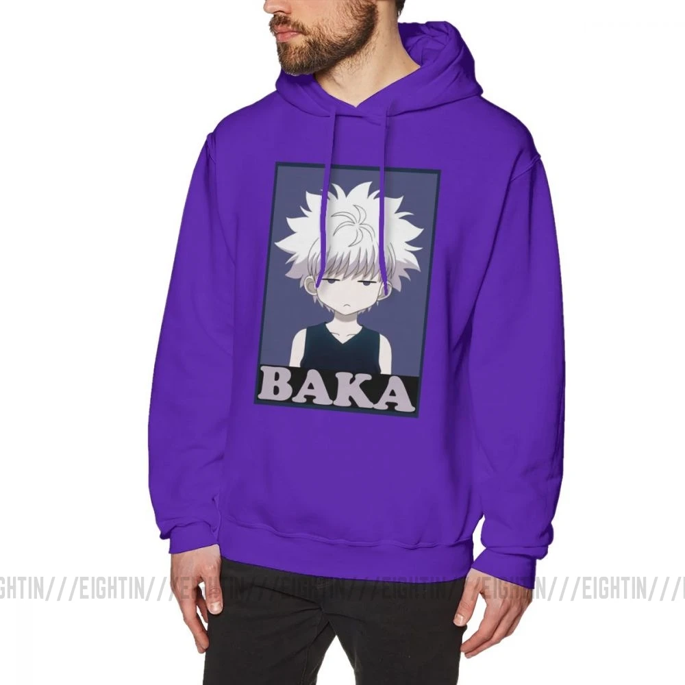Охотник х ОХОТНИК Killua Zoldyck Baka Мужская толстовка забавные хлопковые Толстовки Новая Толстовка - Цвет: Фиолетовый