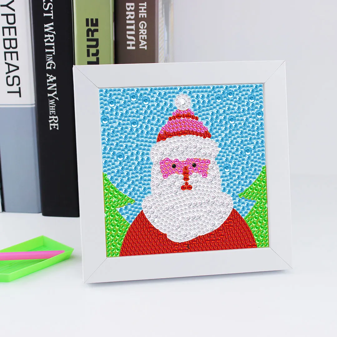 

5D DIY алмазная живопись с рамкой Дед Мороз украшение Стразы вышивка крест картина Мозаика Рождественский Декор