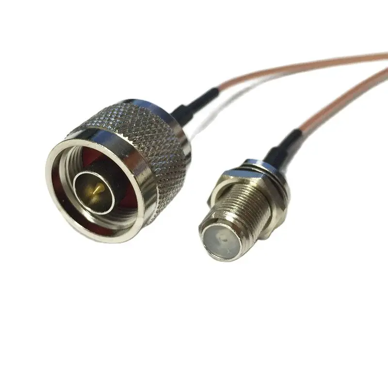 НОВЫЙ N Штекерный разъем переключатель F гнездовой соединитель RG178 кабель 15 см 6