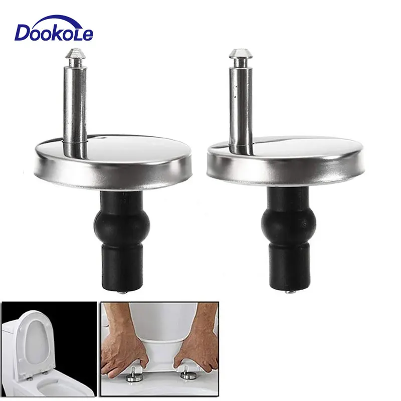 2 set Toilet Seat Hinge Fixings, Slow-close Toilet Seat Hinges, Top Fix Nuts Screws Quick Release Hinges Fittings Replacement