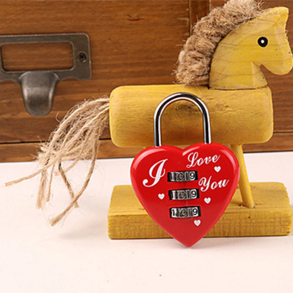 2 шт сердце Форма Чемодан замки 3-цифры сброса пароля | Обустройство дома