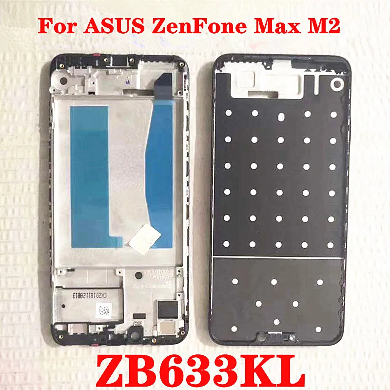 

100% Original LCD Front Frame For ASUS Zenfone Max M2 ZB633KL X01DA Middle Frame Touch screen Frame Replacement parts