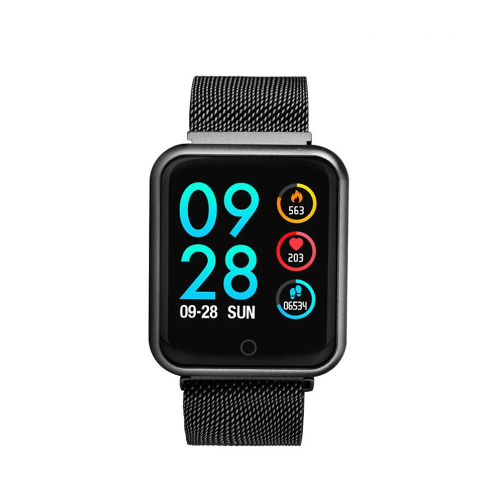 Черный Fashion Waterproof Smart Watch P70 Bluetooth 4.0 Smartwatch For Apple IPhone xiaomi LG Heart Rate Monitor Fitness Tracker - Цвет: Черный