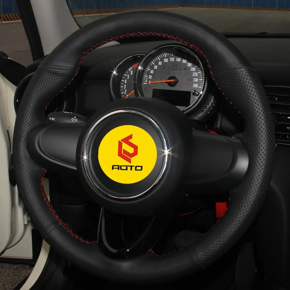 Оплетка на руль для мини купе 2016 кожаный чехол руль|Чехлы руль| |