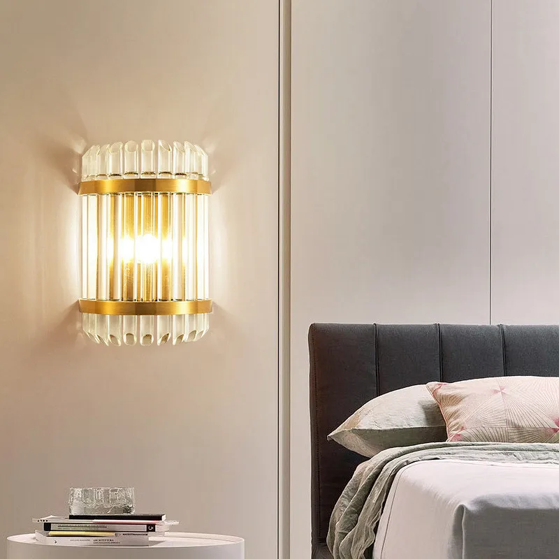 

FUMAT настенный светильник для гостиной прикроватный светодиодный настенный светильник Бра K9 Кристальный современный светильник для ванной ...