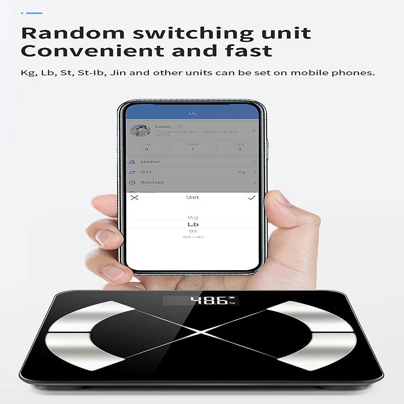 Bluetooth-весы интеллектуальные напольные весы умный светодиодный дисплей вес тела весы мышечные Массы BMI цифровые весы для ванной