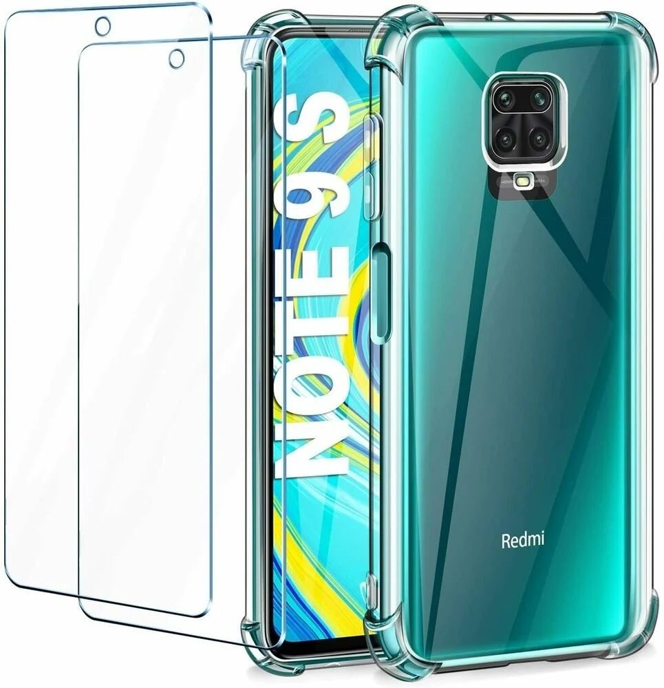 

Cover Coque Antichoc + Verre Tremp For Redmi Poco F2 Pro Note 8T Note 9 Pro 8A 9A