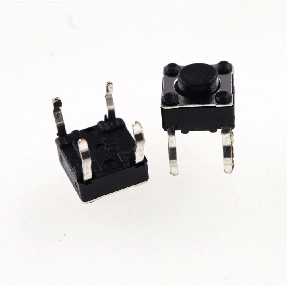 1000PCS Normal Closed Tact Switch 6X6X4.3 DIP vertical Tactile Push Button Switch through hole Force 250g