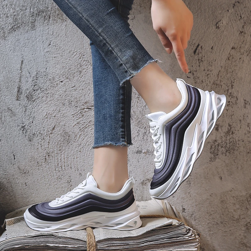 Hot Sneakers Women Sport Shoes Lace-Up Beginner Rubber Mesh Breathable Running Wear-resistant Round Cross Straps Flat Shoe | Спорт и